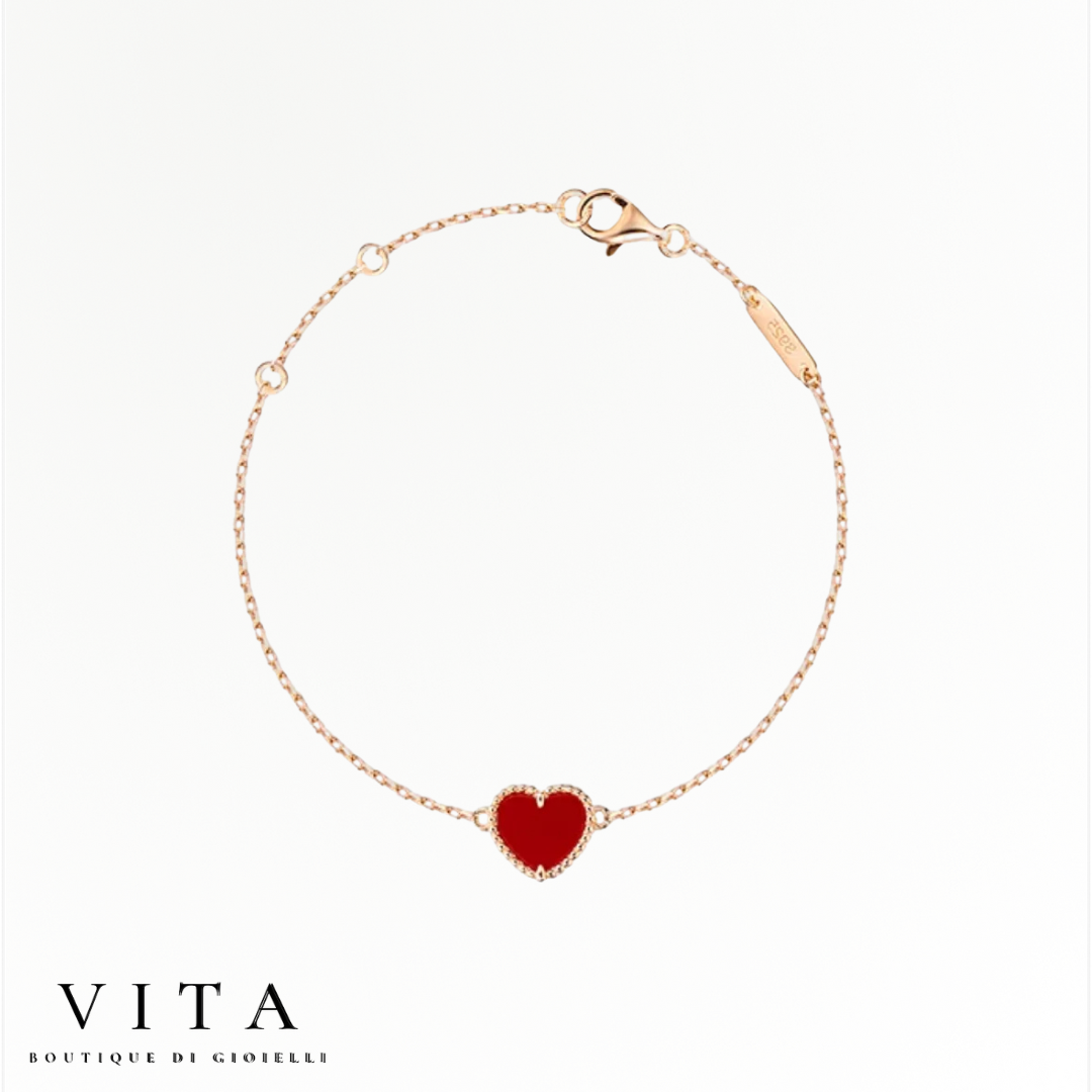 Heart-shaped bracelet - pure 925 silver