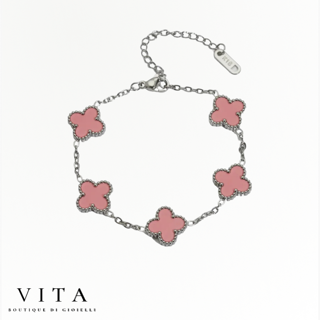 Four-Leaf Clover Bracelet - Silver