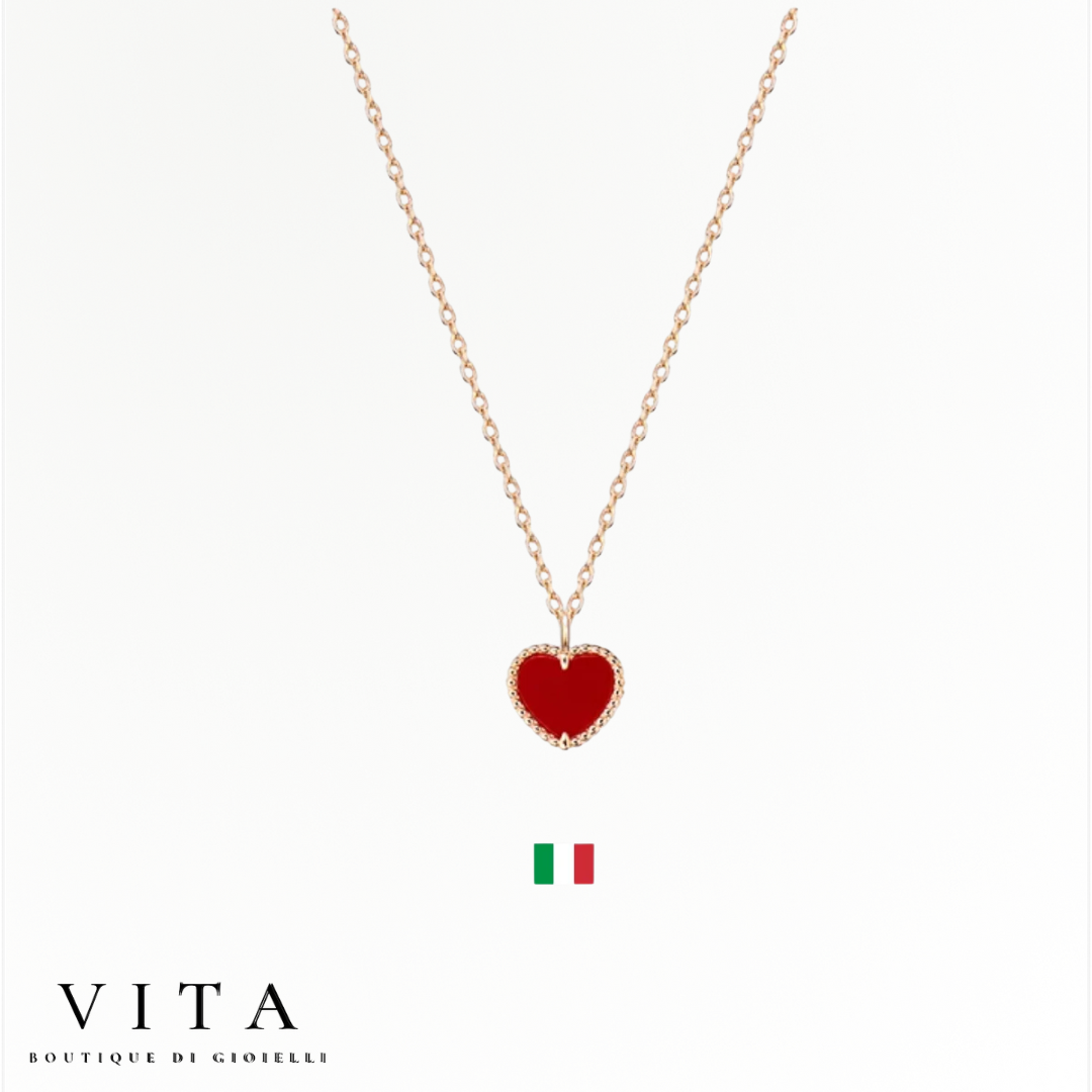 Heart-Shaped Necklace - Pure 925 Silver