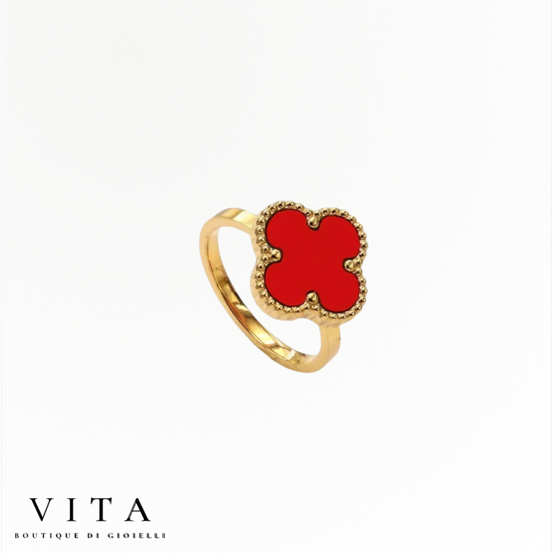 Four-leaf clover ring