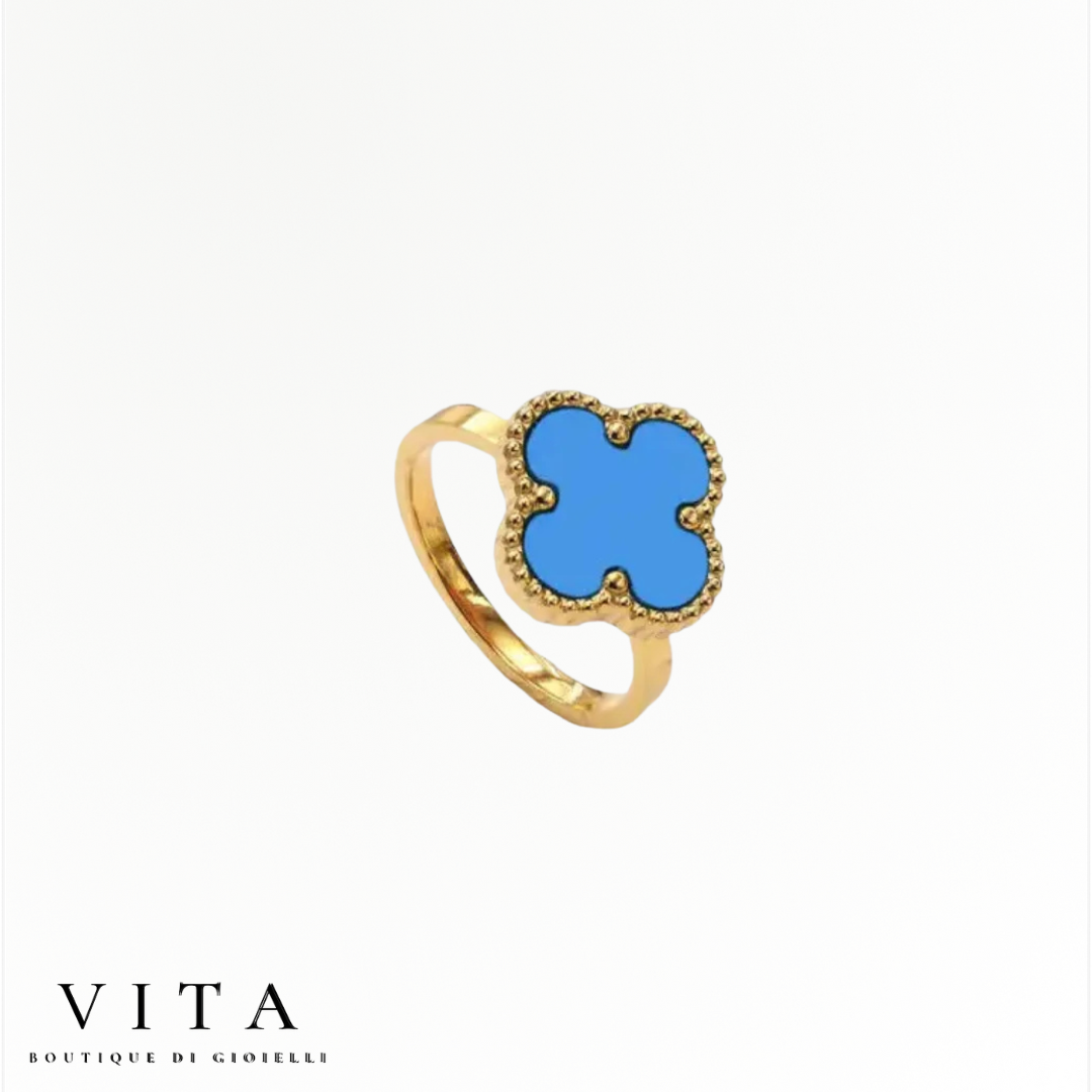 Four-leaf clover ring