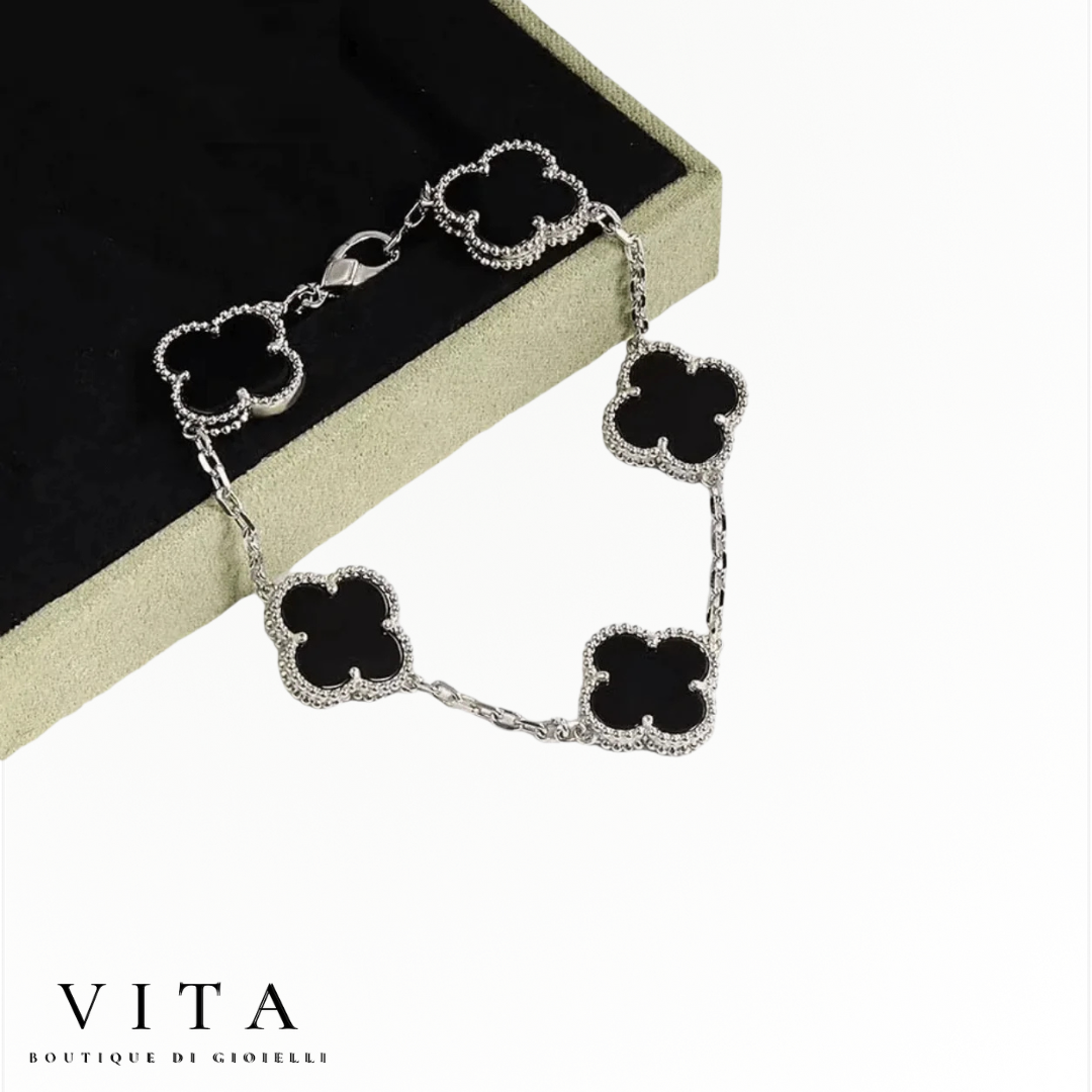 bracelet with a four-leaf clover