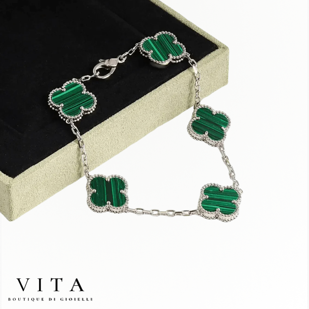 bracelet with a four-leaf clover