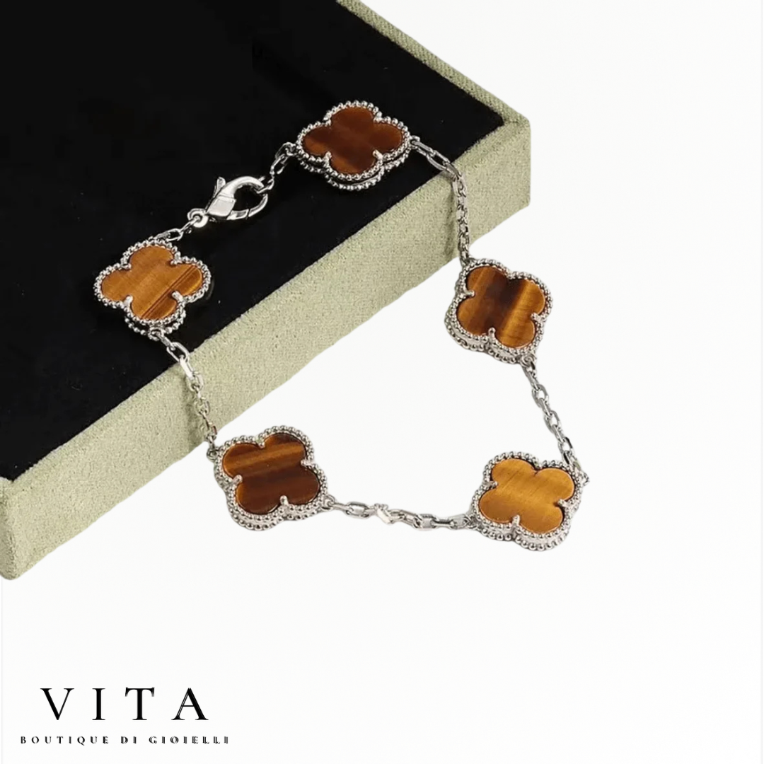 bracelet with a four-leaf clover