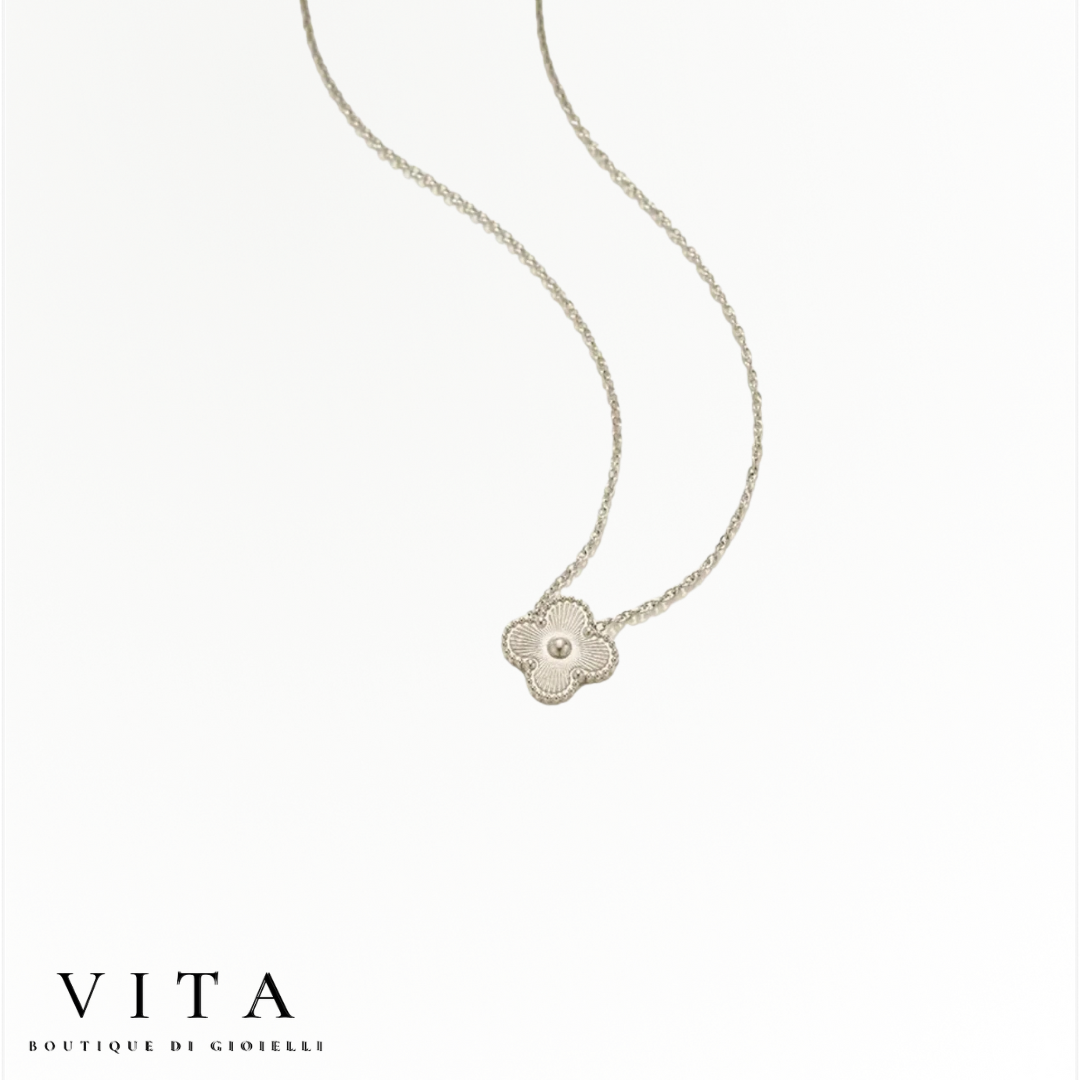 Clover necklace - silver