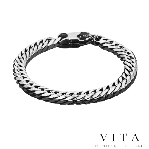 Black Bracelet - White Gold