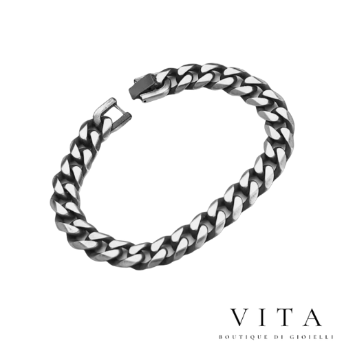 Classic bracelet in tarnished silver