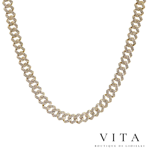 Ice New York slim necklace - 18-carat gold