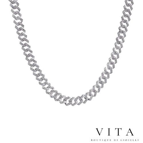 Ice New York slim necklace - White gold